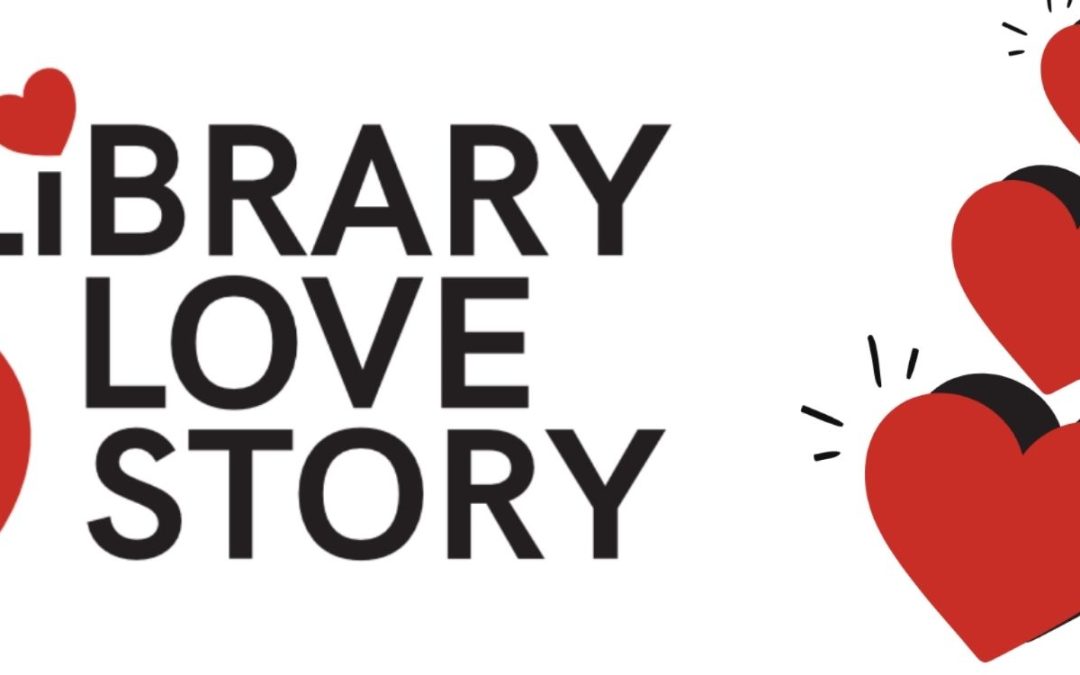 2026 Library Love Story with red hearts